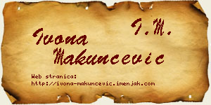 Ivona Makunčević vizit kartica